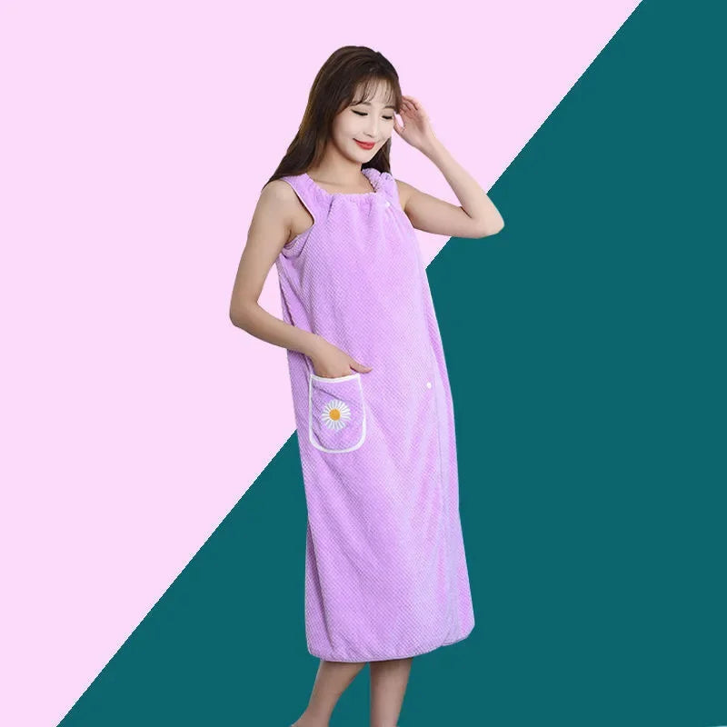Quick Dry Absorb Water Wearable Bath Towel