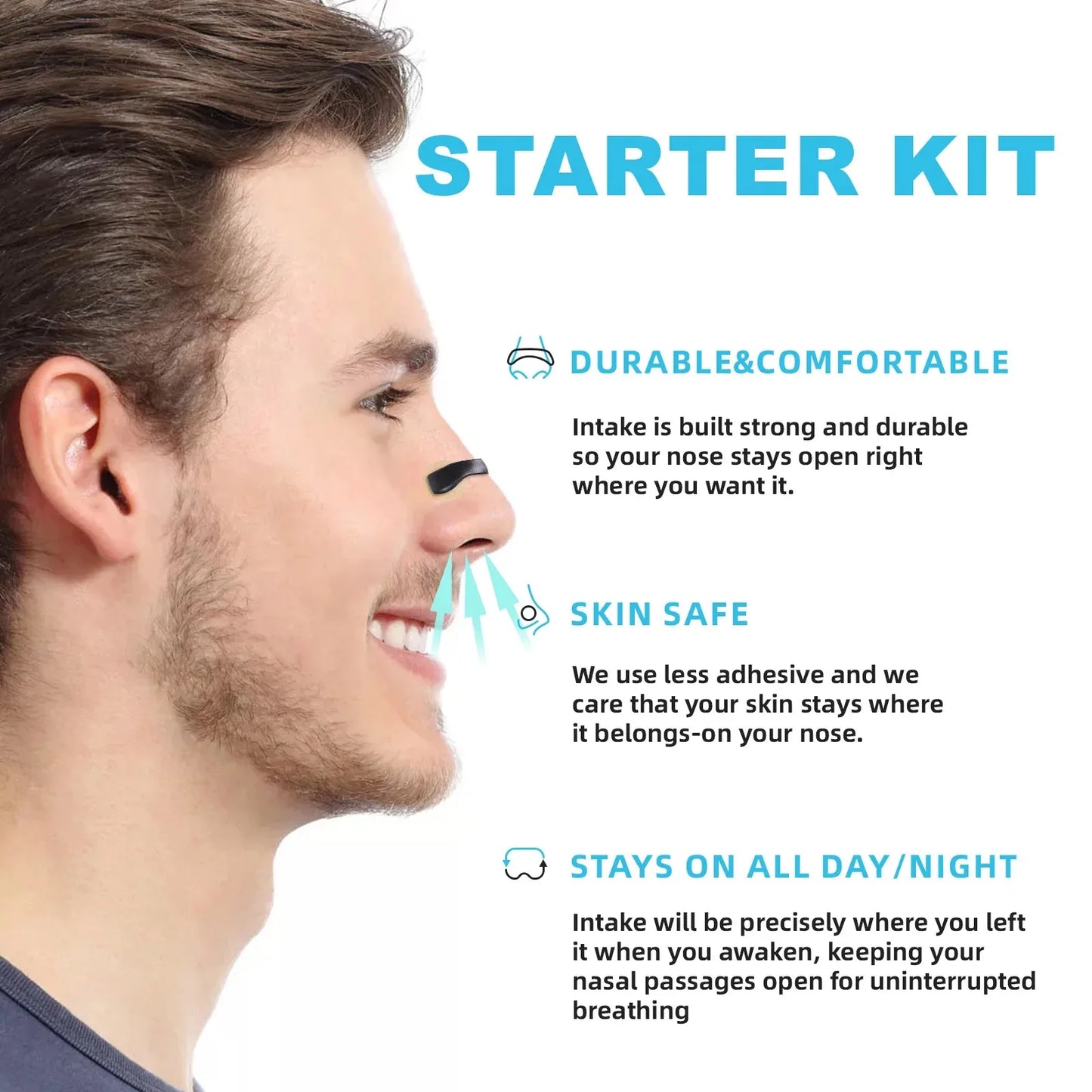Magnetic Nose Strips Intake Breathing