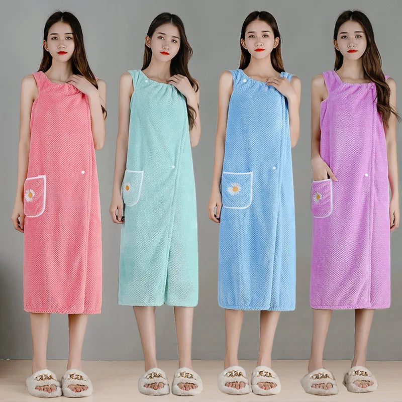 Quick Dry Absorb Water Wearable Bath Towel